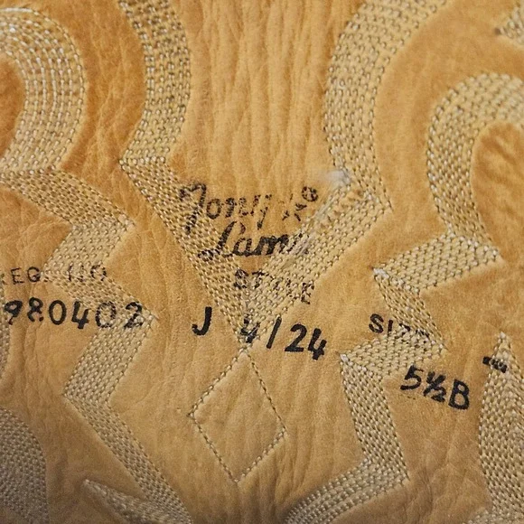 Tony Lama Lizard Exotic Teju Leather Western Boots Men's 5.5 B Cowboy J 4124 - Picture 4 of 12